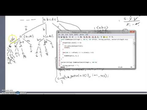Permutations and Combinations - X (Combinations with no repetitions - code)