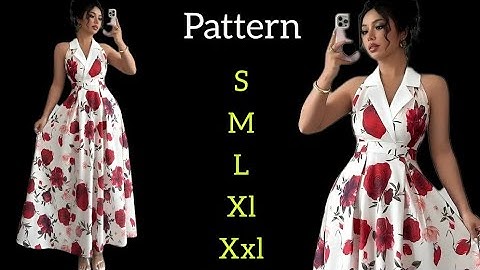 DIY Collared Halter Maxi Dress ✂️| Pattern & Sewing Tutorial👗