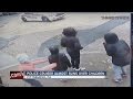 Police car almost slams into children and it's caught on camera