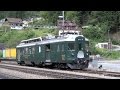 Le Gothard en train dans la cabine de conduite d'une locomotive