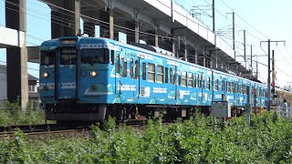 【4K】JR山陽本線　普通列車115系電車　ｵｶD-07編成+ｵｶD-12編成