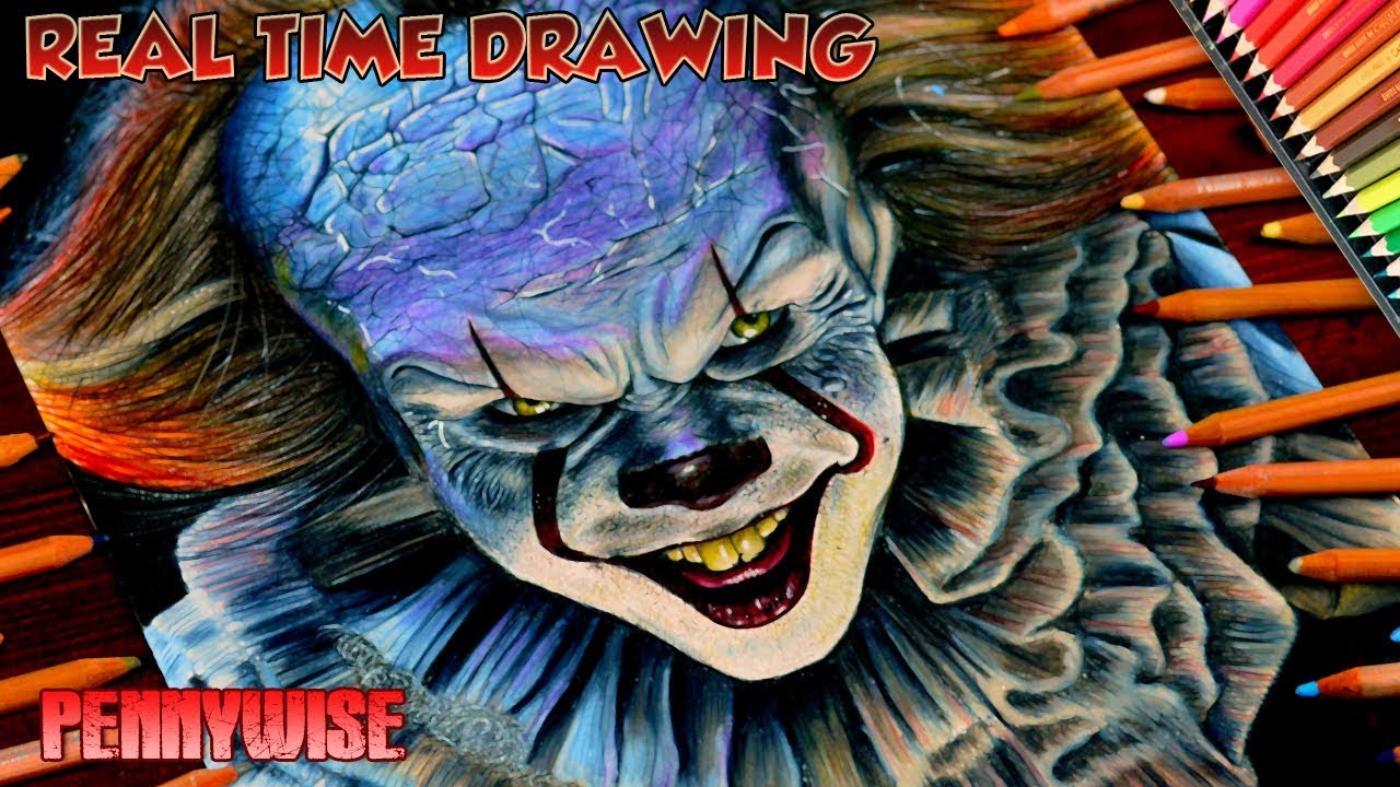 How to Draw PENNYWISE THE CLOWN (IT [2017]) Drawing Tutorial - Draw it, Too!