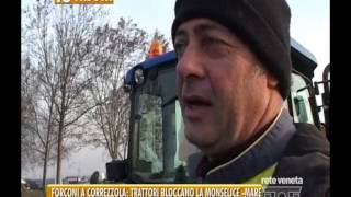 18/12/2013-FORCONI A CORREZZOLA: TRATTORI BLOCCANO LA MONSELICE-MARE