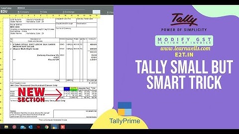 GST Modification in Invoice Print | 60th Tally Small but Smart Trick @LearnWell