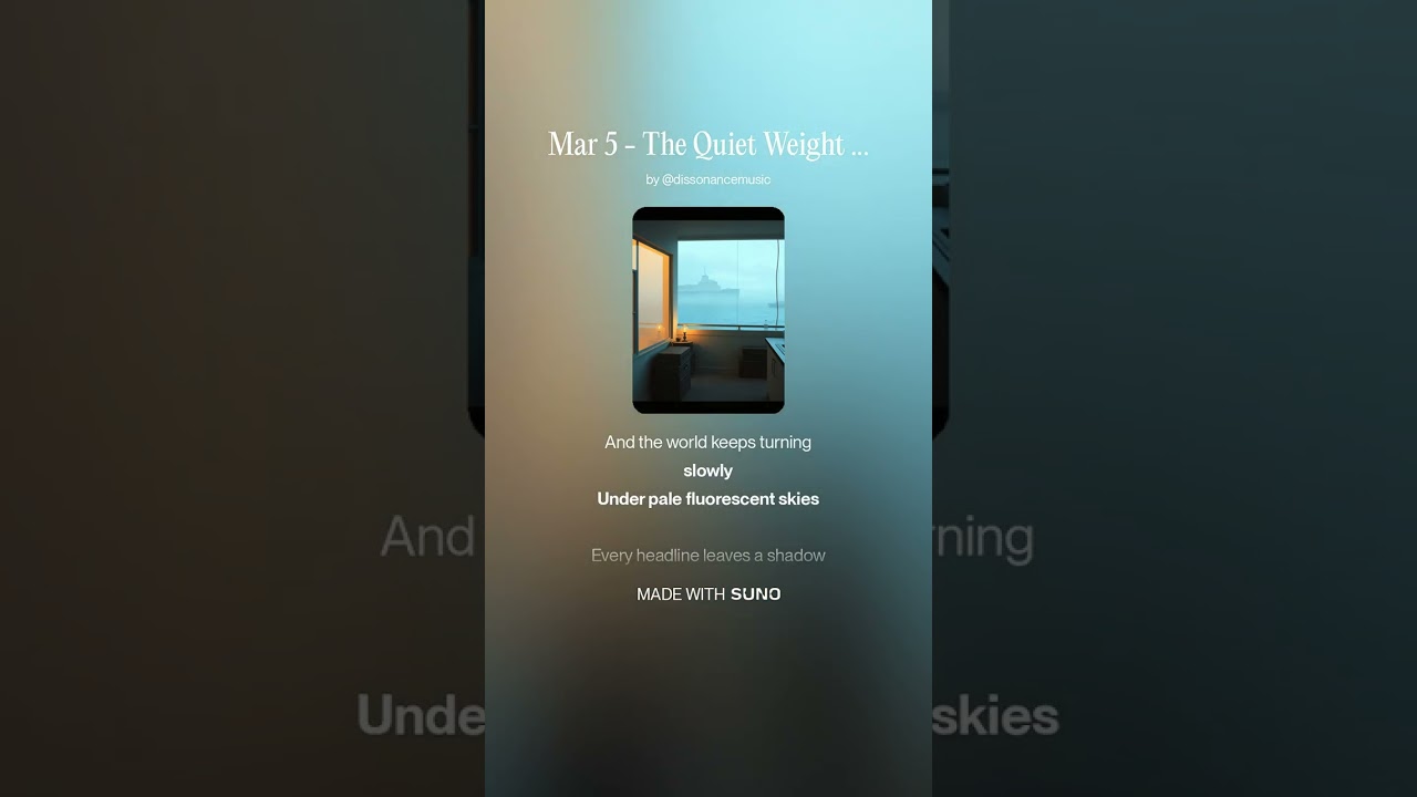 Songwriter Almanac . Mar 5 . The Quiet Weight of Morning