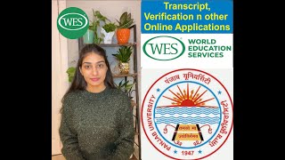 How to Apply for Degree Evaluation | WES | Transcripts |Panjab University