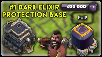 Best TH9 [Town Hall 9] Dark Elixir Protection Base! Save 200,000 DE! - Clash Of Clans