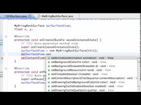 Android Application Development Tutorial   071   Setting up the OnTouch Method