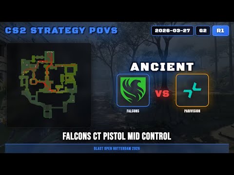 Falcons CT Pistol Mid Control vs PARIVISION - Ancient - BLAST Open Rotterdam 2026