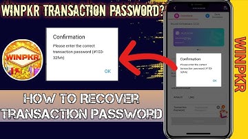 WinPKR Transaction Password | How To Recover WinPKR Transaction Password | WinPKR | Real Or Fake