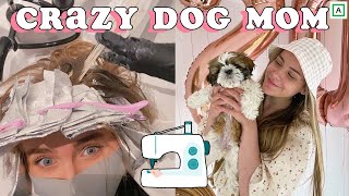 Syr Matchende Bursdagsantrekk For Valpen & Meg Farger Håret