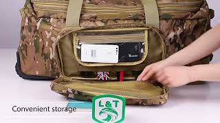 Duffel Bag Wheels Rolling Deployment Bag Wheeled Military Suitcase