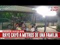 Tomaban mate en familia y casi mueren calcinados por un rayo