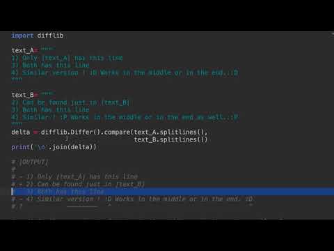 วีดีโอ: Difflib คืออะไร?