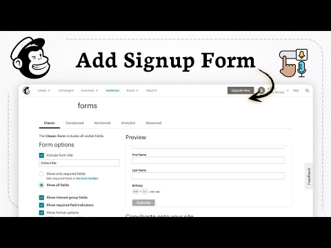 How to Add mailchimp Subscribe Form (simple subscription)