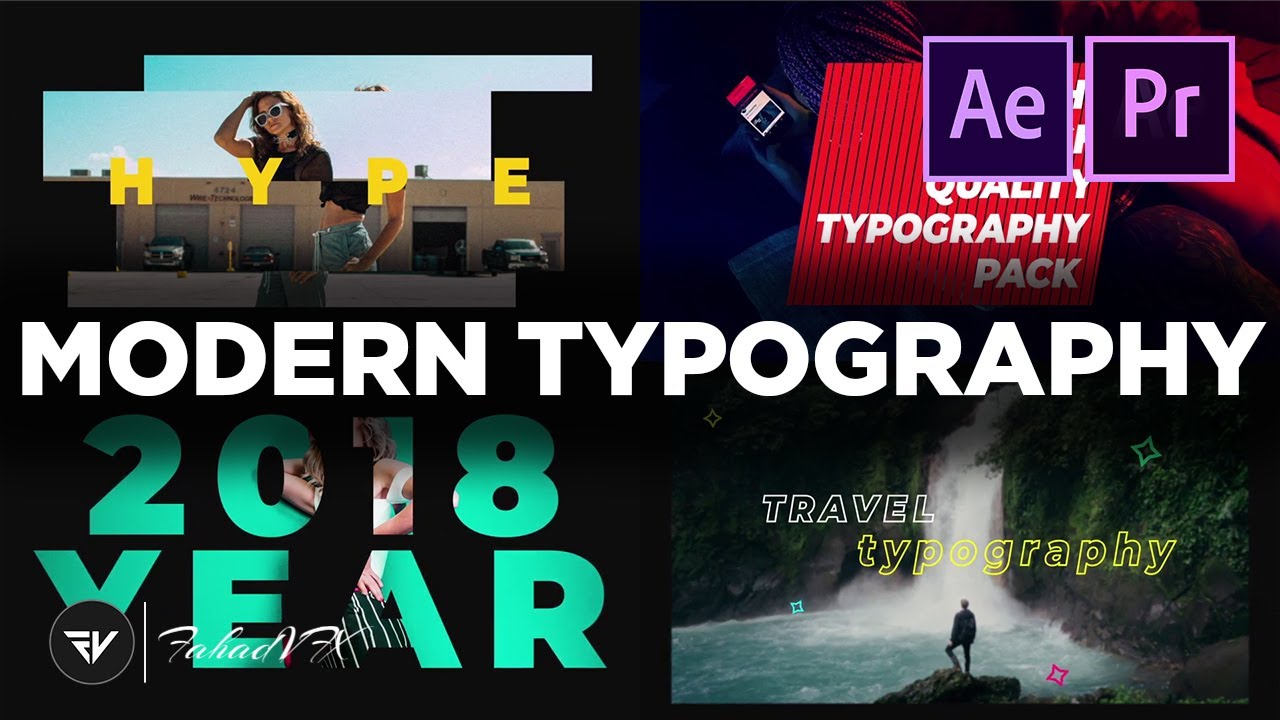 Modern Typography For Premiere Pro And After Effects Free Download