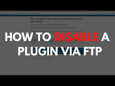 How to Disable a WordPress Plugin with FTP Access