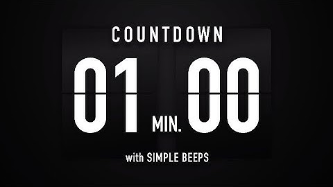 1 Minute Countdown Timer 🕙 Flip Clock with Simple Beeps 🔊🖤
