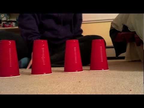 Cup Song with ONE person and 4 cups!!!!