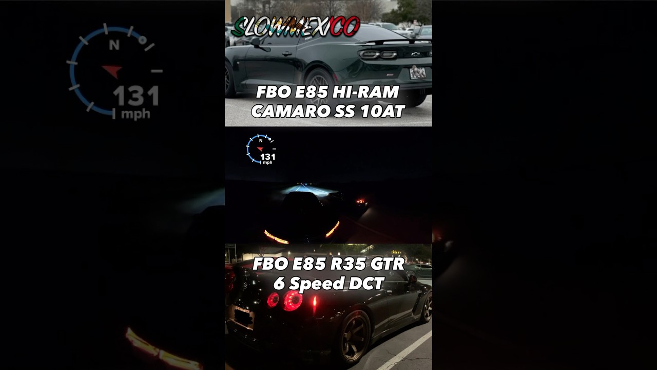 FBO E GTR R35 vs FBO E Camaro SS A10 | Roll Race