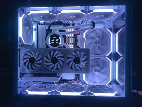 [4k] White PC Build | Day To Night Setup | Vision D | Lian Li Dynamic Mini