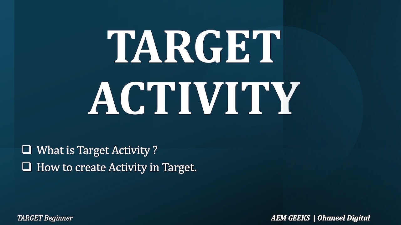 Adobe Target #4 | What is Target Activity - YouTube