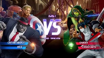 MARVEL VS. CAPCOM: INFINITE Captain America Alt. Costume,Hulk Alt. Costume Gameplay In Arcade Mode
