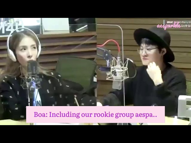 ( ENG SUB ) Boa mentioned aespa on Kim Shinyoung's Radio Show class=