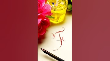 Mastering the F Letter in CALLIGRAPHY Made Easy! #calligraphy #moderncalligraphy#shorts