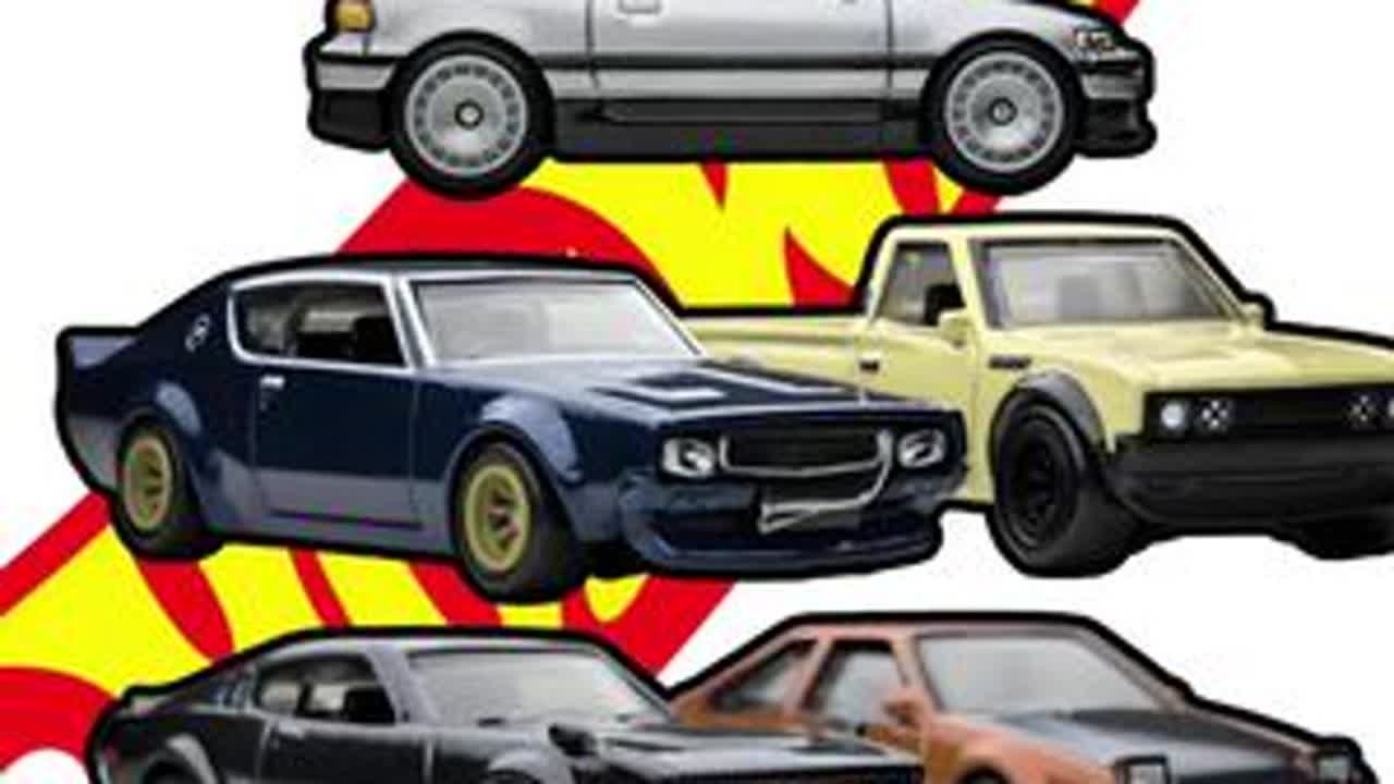 风火轮又抠大本了，26年第一套文化给了4个金属漆你怕不怕！LBWK尼桑天际线2000GTR&丰田AE86&77款丰田赛利卡&达特桑620皮卡&88款本田CRX:风火轮汽车文化系列日本汽车历史5整...