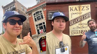 NEW YORK CITY Filming Locations Tour - Ghostbusters HQ - FRIENDS Apt. - GREMLINS 2 | Katz’s Deli