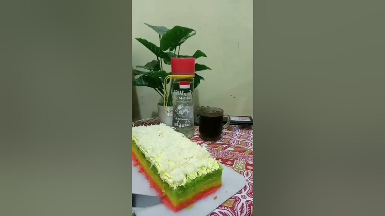 RESEP RAINBOW CAKE KUKUS Super Lembut || (100% Berhasil) Cocok Untuk Pemula #shorts