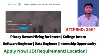 Pitney bowes hiring Intern | Noida | Internship opportunity