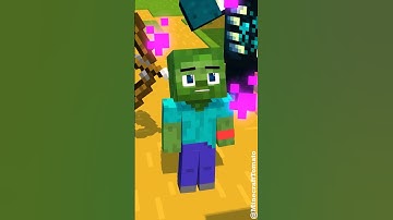 Zombie Becomes Herobrine Encounters Enderman vs Skeleton vs Warden ⌚⚡| Transform Watch