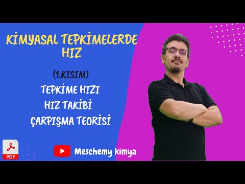 KİMYASAL TEPKİMELERDE HIZ 1.bölüm, Hız takibi, Çarpışma Teorisi 11. Sınıf Kimya + PDF