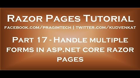 Handle multiple forms in asp net core razor pages