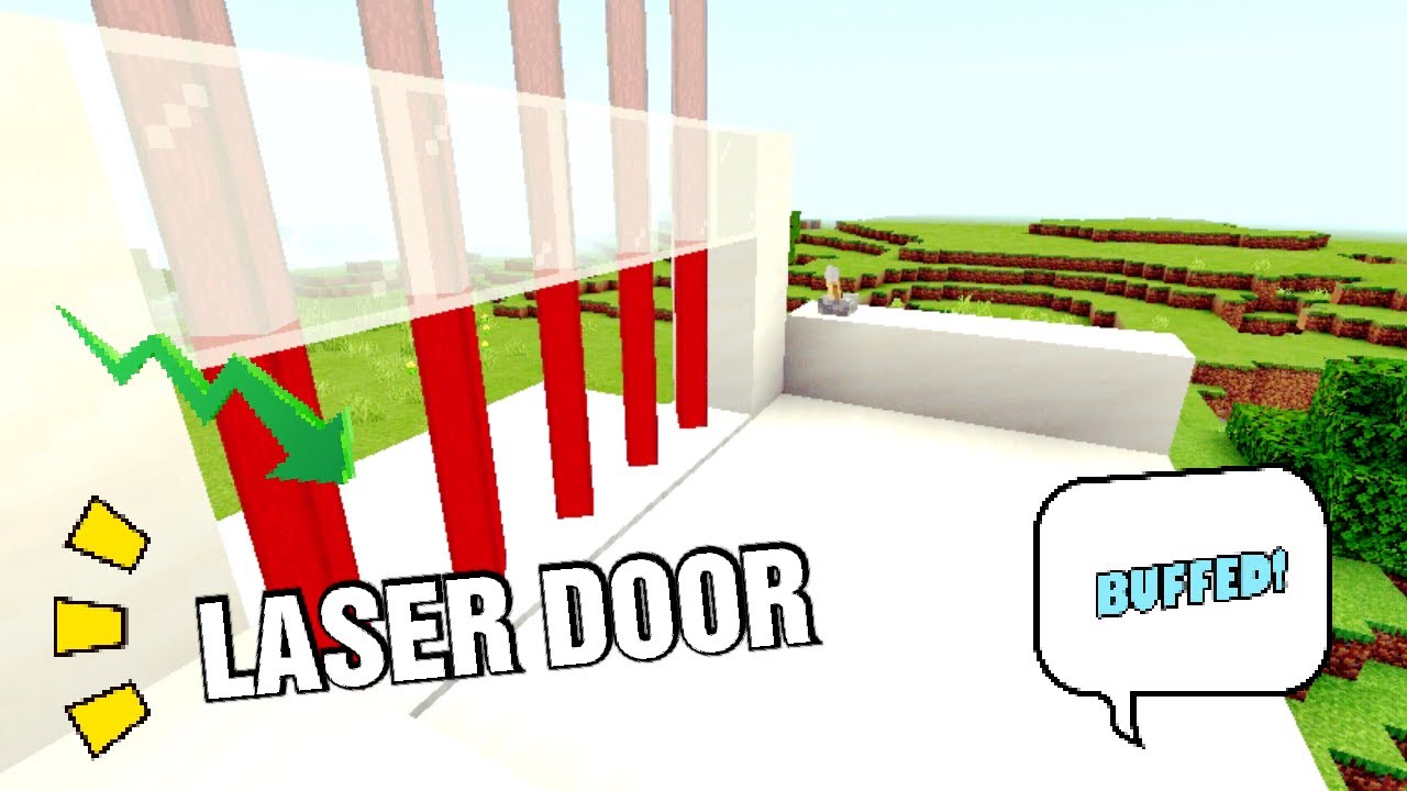 MINECRAFT: HOW TO BUILD A LASER DOOR - YouTube
