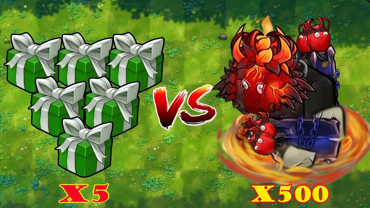 PVZ 1 Fusion 3.4 Challenge!! 5 Green Fusion Plants Box Vs 500 Zombie Random - Who Will Win?