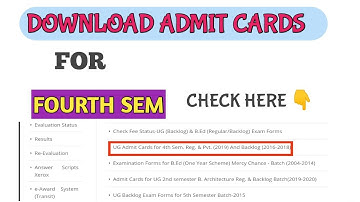 university of Kashmir issues admit cards of Forth sem / batch 2019 , pvt 2016-18 batches /