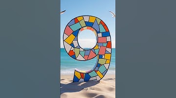 Beach Mosaic Countdown | 9 to 0 Colorful Numbers with Voice #countdown #timer #shorts