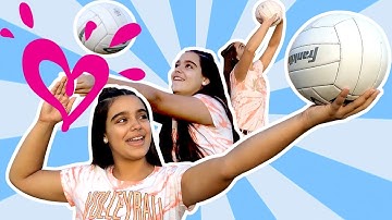 VOLLEYBALL BASICS - BUMP SET SPIKE TUTORIAL 💗 JUSTICE