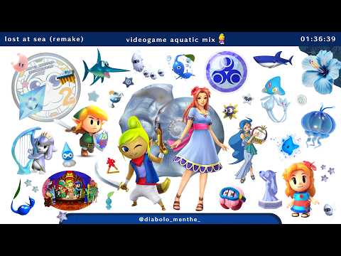 𝘭𝘰𝘴𝘵 𝘢𝘵 𝘴𝘦𝘢 (𝘳𝘦𝘮𝘢𝘬𝘦) : 𓏲🐋 ๋࣭  ࣪ ˖✩࿐࿔ 🌊aquatic videogame music to forget she was only a dream 💭