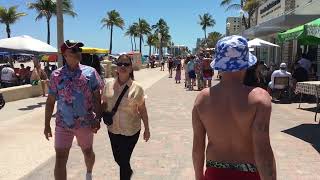 A Walk on Hollywood Beach, Florida, USA