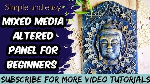 Super Simple Galaxy theme Mixed Media Altered MDF panel for beginners || Buddha Art