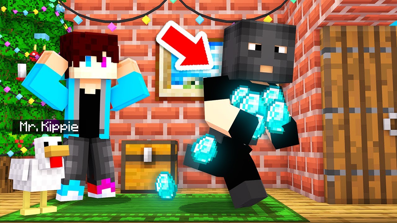 Ik BETRAPTE Een DIEF In Mijn HUIS! (Minecraft Survival)