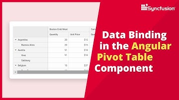 Data Binding in the Angular Pivot Table Component