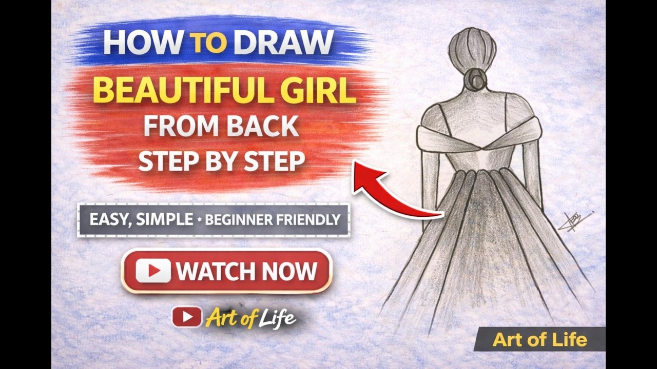 Beautiful Girl Drawing Easy Tutorial | Step by Step Pencil Sketch#drawing#girldrawing#easydrawing
