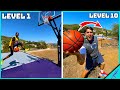 LEVEL UP Basketball Trick Shot BATTLE! *Fastest Time Wins*