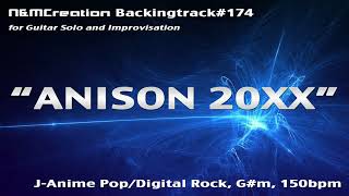Japanimation Pop / Digital Rock Guitar Backing Track Jam in G#m | BT-174 chords