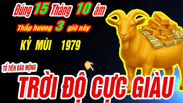 TRỜI ĐANG ĐỘ đúng 15 rằm T.10 âm Tuổi KỶ MÙI 1979 Thắp hương 3 giờ này TRÚNG ĐỘC ĐẮC CỰC GIÀU